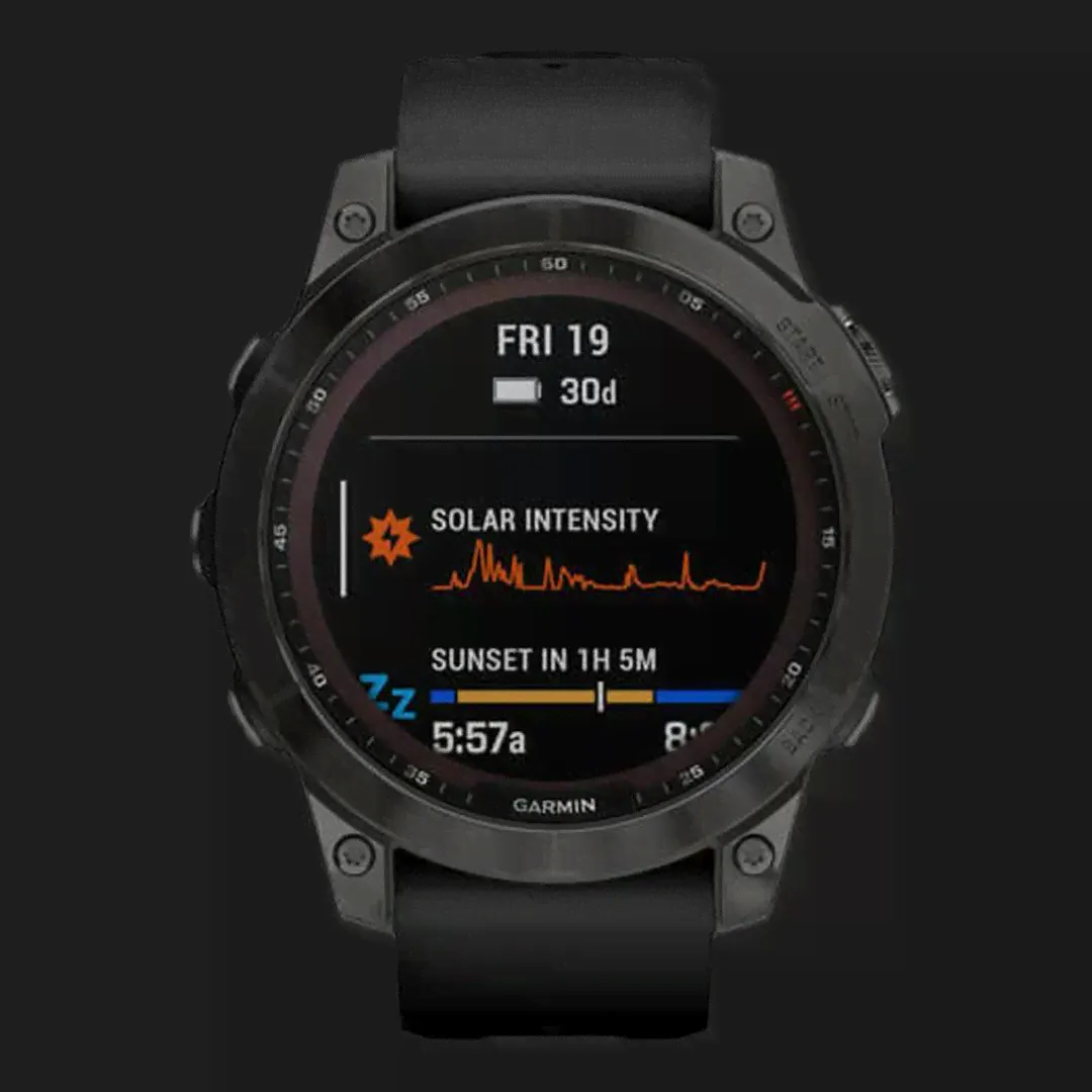 Garmin Fenix 7 Sapphire Solar Carbon Gray DLC Titanium with Black Band-0