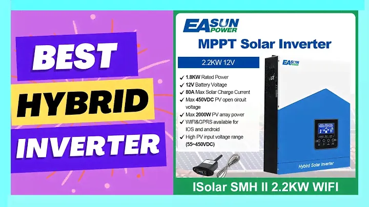 Easun Power Solar Hybrid Inverter 12V AC 220V 2.2KW Pure Sine Wave