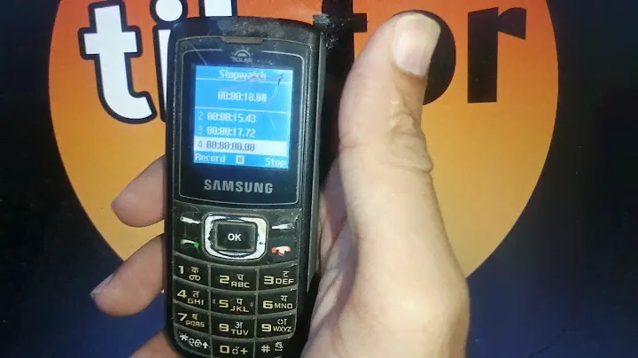 how to use stopwatch in samsung gt e1107 solar crest mobile