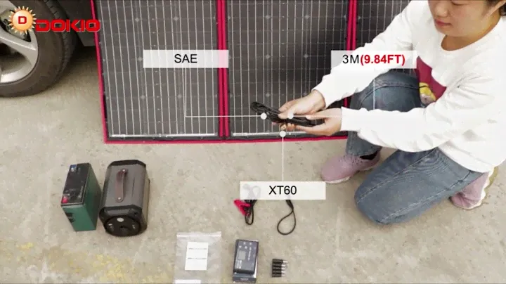 DOKIO 300W 18V Portable Solar Panel Kit with 2 USB Outputs