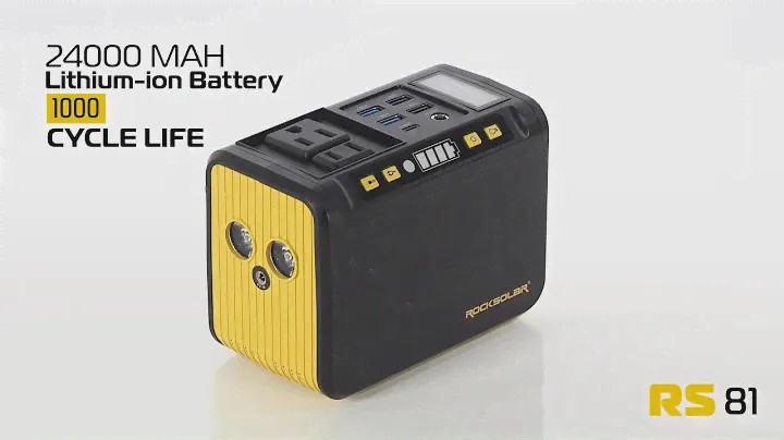 ROCKSOLAR Weekender 80W Portable Power Station - Lithium Battery and Solar Generator