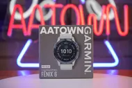 Garmin Fenix 6 Pro Solar синий минерал с белым ремешком
