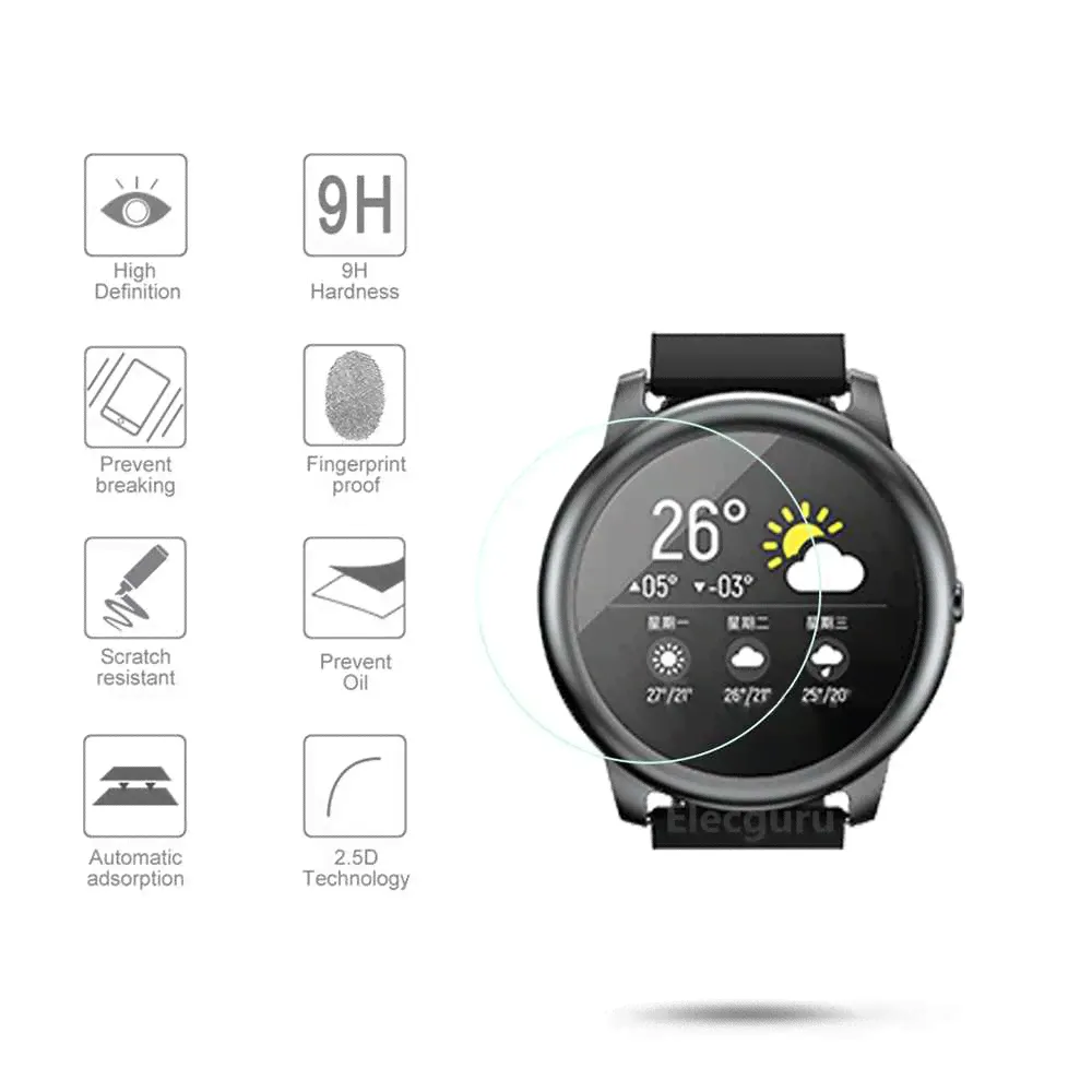 Для Haylou Solar LS05 закаленное стекло Защитная пленка для экрана Взрывозащищенная прозрачная пленка против царапин на Xiaomi Haylou Solar-0