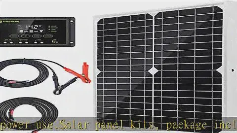 Topsolar Solar Panel Kit 20W 12V Monocrystalline with 10A Solar Charge Controller + Extension Cable