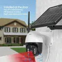 Поворотная уличная IP Solar камера PTZ видеонаблюдения с солнечной панелью