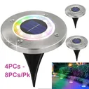 8 LEDs Outdoor Solar Ground Pathway Lights