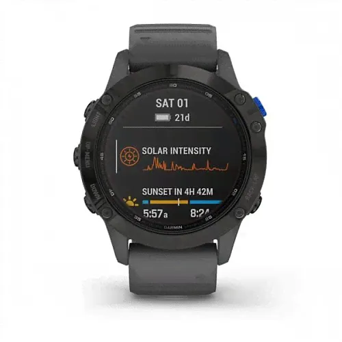 Fenix 6 Pro Solar черный с серым ремешком-4
