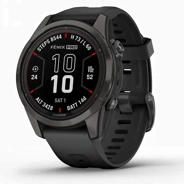Смарт-часы Garmin Fenix 7S Pro Sapphire Solar Carbon Grey DLC Titanium/Black Band-0
