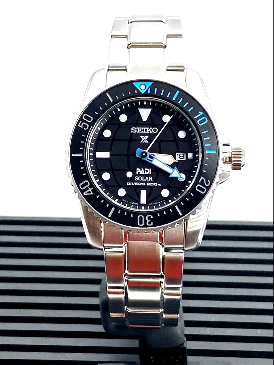 Seiko Prospex PADI Special Edition Solar Divers Stainless Steel Watch SNE575P1-0
