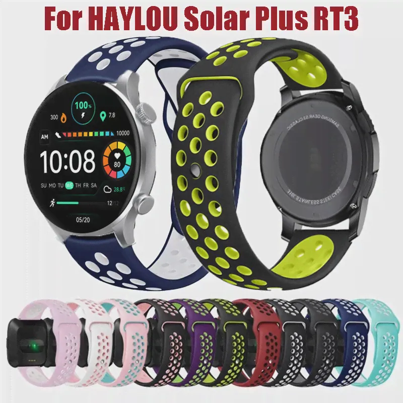 Силиконовый ремешок для умных часов HAYLOU Solar Plus RT3 Мягкий спортивный браслет для сменного ремешка для часов Haylou Solar Plus RT3-0