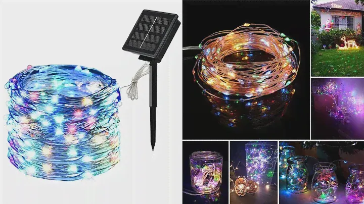 $13.99 10M LED 8 Modes Solar Light Outdoor Waterproof Fairy Garland String Lights