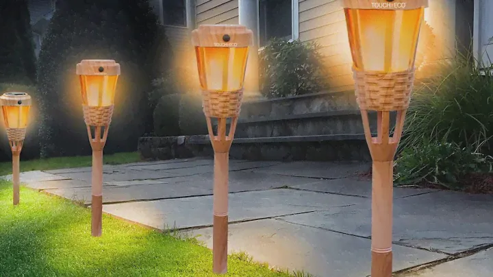 SUNTORCH - Solar Bamboo LED Tiki Torch