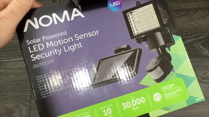 NOMA Solar Powered LED Motion Sensor Security Light UNBOXING -180 Degree LED Solar Motion Sensor