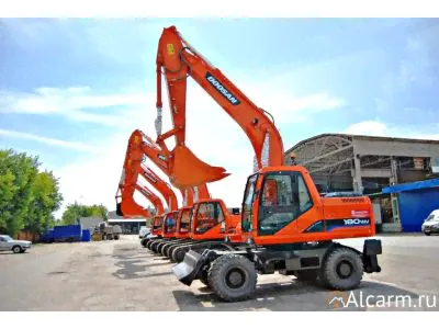 Аренда колесного экскаватора Doosan Solar 180W-V с гидромолотом