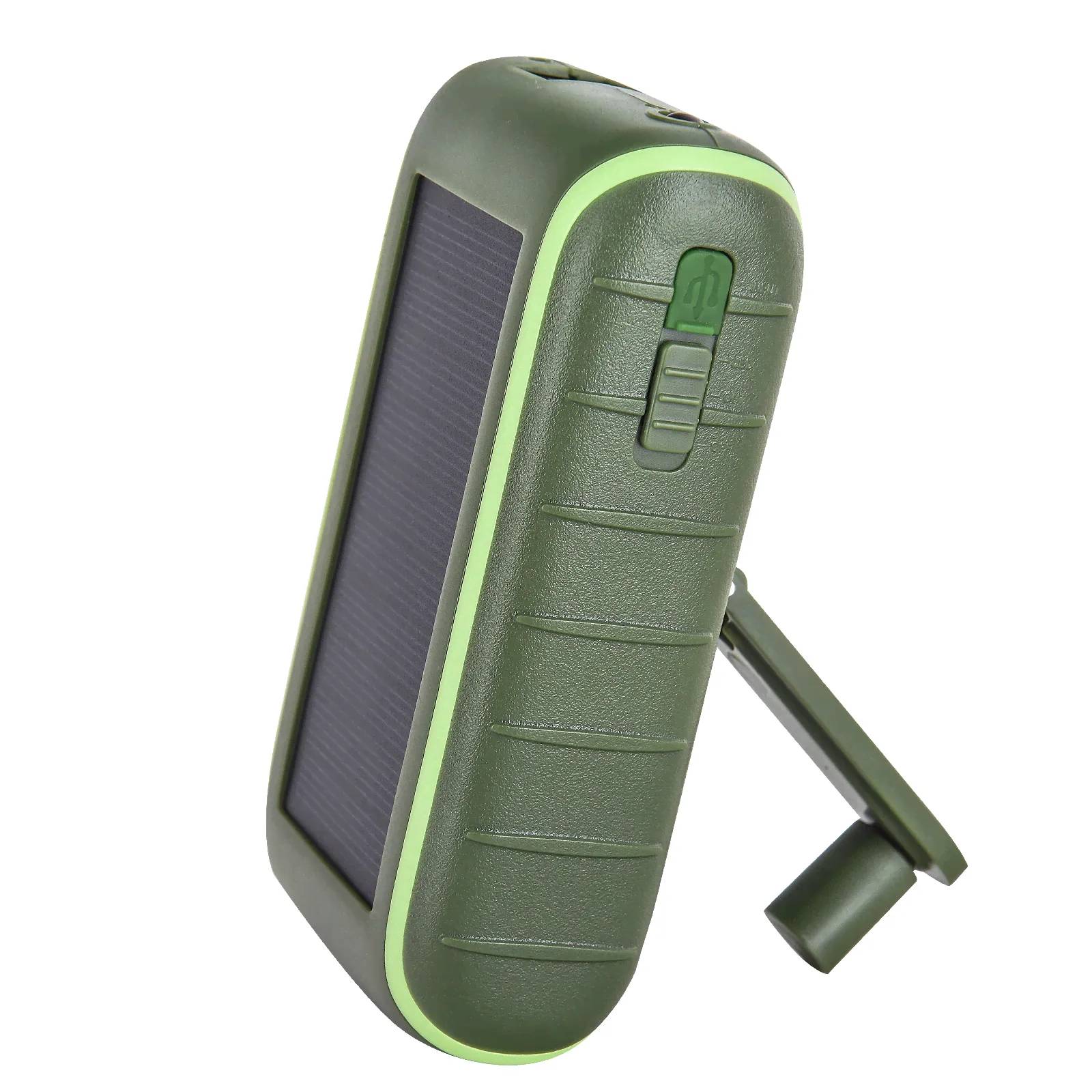 Повербанк с ручной подзарядкой и солнечной панелью Hand Solar Charger-0