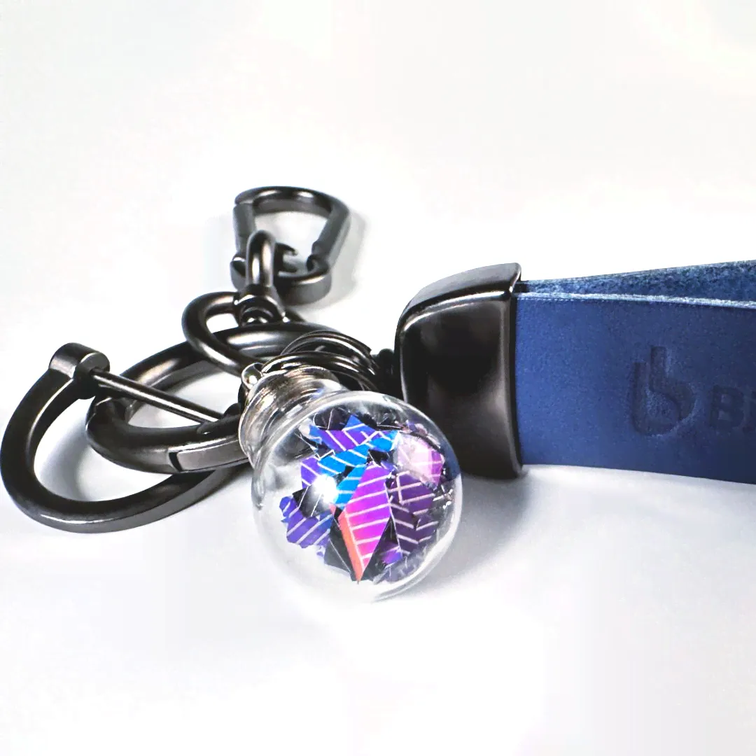 BigBlue Glass Solar Key Chain