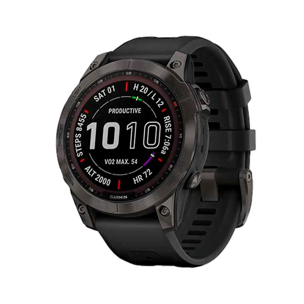 Смарт-часы Garmin Fenix 7 Sapphire Solar. Черный-0