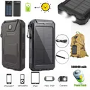 500000mAh Solar Power Bank Portable Charger LED External Battery Pack For Phone