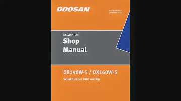 Doosan DX140W-5, DX160W-5 Excavator Service manual