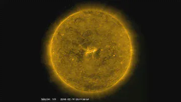 Solar flare sending solar storm towards Earth