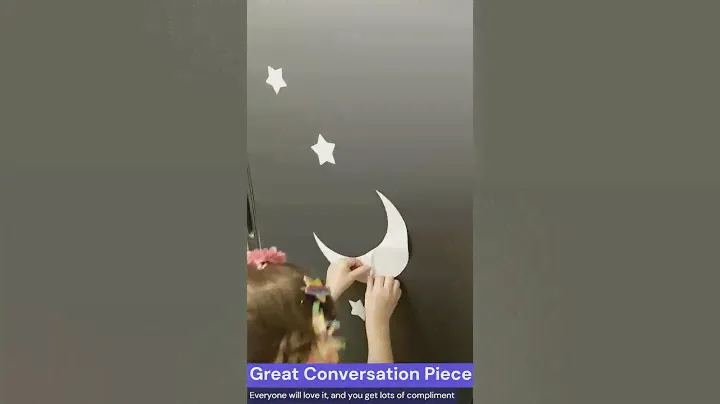 White Stars Wall Stickers - Moon Decor Vinyl Decals For Boy Girl Baby Nursery Kid Room