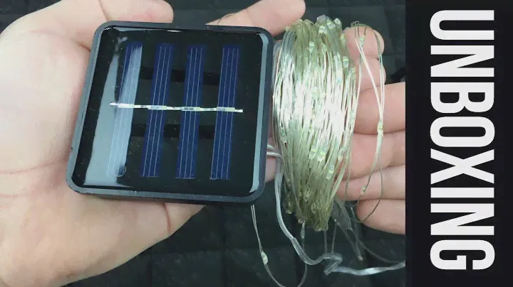 Outdoor Solar Powered 20M 66Ft 200 LED Copper Wire Light String Fairy UNBOXING
