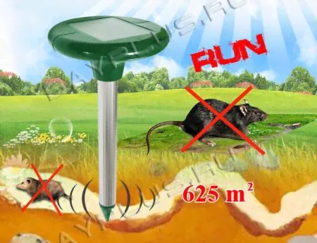 Отпугиватель кротов на солнечной батарее Solar Mole Repeller (отпугиватель грызунов)