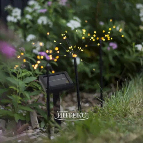Садовые солнечные светильники Solar Firework 40*14 см, 90 теплых белых LED, 3 шт, IP44