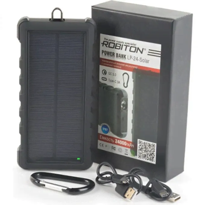 Универсальный внешний аккумулятор ROBITON POWER BANK LP-24-Solar 15205-2