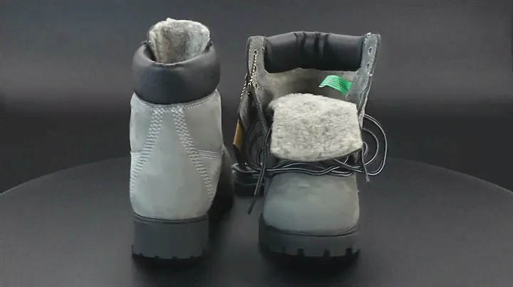 Timberland серые ботинки на шерстяном меху