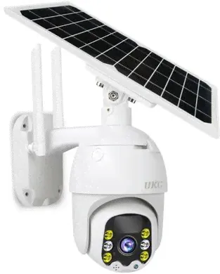 Поворотная уличная IP Solar камера PTZ видеонаблюдения с солнечной панелью-0