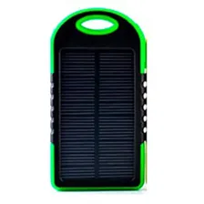 Powerbank со встроенной солнечной батареей Solar Power Bank, объем 5000 mAh (Зеленый)