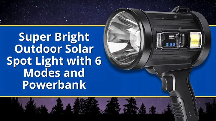 Super Bright Outdoor Solar Spot Light with 6 Modes and Powerbank